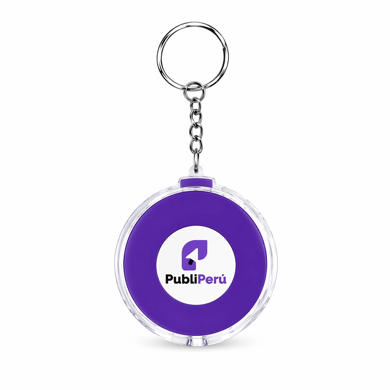 llavero publiperu Llavero Redondo con Linterna Publicitario Personalizado con Logo - Image 1